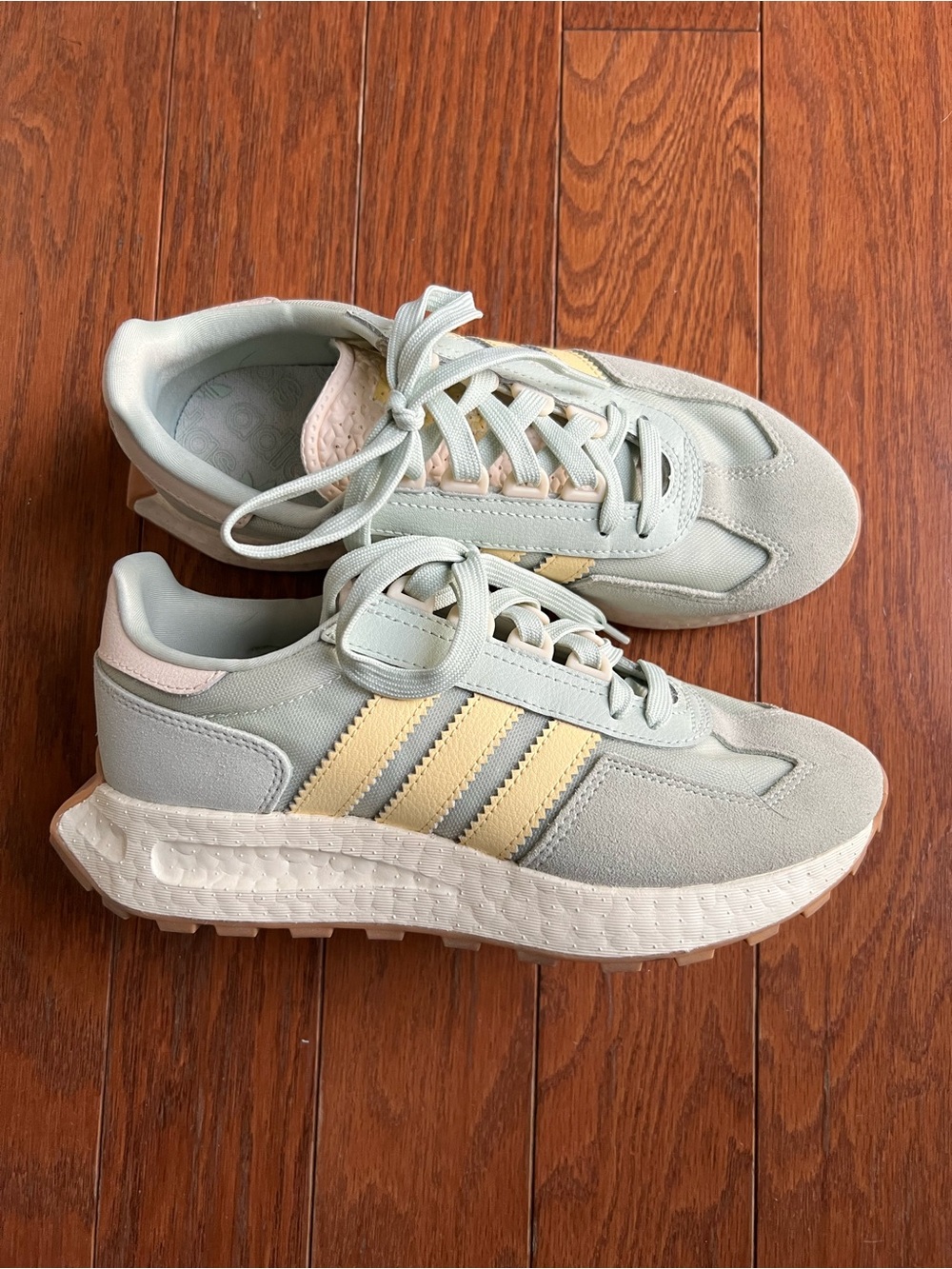 Adidas Women’s Retropy E5 Shoes Linen Green Almost Yellow Ecru